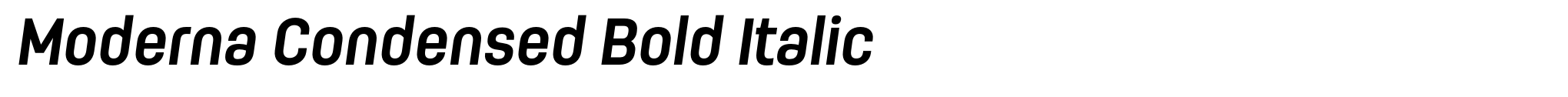 Moderna Condensed Bold Italic image